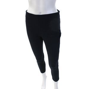 Joseph Womens Cropped Ankle Black Pants Virgin Wool Zip Size 36